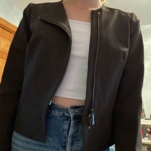 Worth New York brown side zip blazer